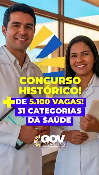 Governo do Tocantins publica edital do concurso da Saúde com mais de 5 mil vagas